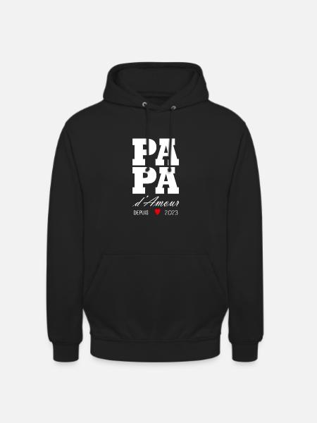 Dad d'amour since 2023 - Unisex Hoodie - black