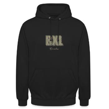 BXL Bruxelles - Sweat-shirt à capuche unisexe - noir - Devant - Alina (178cm) & Michal (187cm)