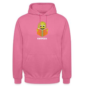 kiwipedia - Sweat-shirt à capuche unisexe - rose - Devant - Alina (178cm) & Michal (187cm)