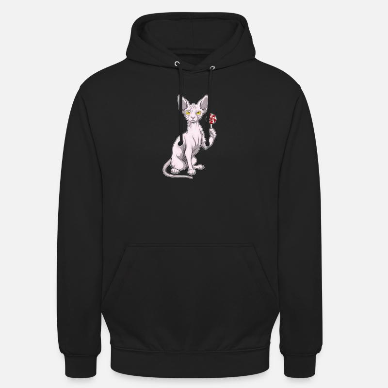 Sucette Chat Sphynx - Sweat-shirt à capuche unisexe - noir