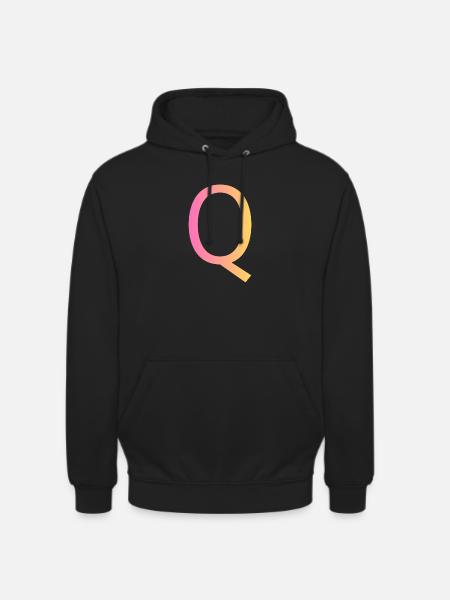 Q - Sweat-shirt à capuche unisexe - noir