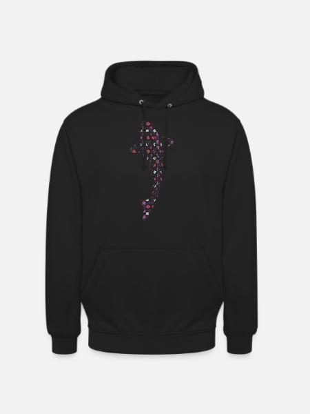 Koi Karpfen Mosaik - Unisex Hoodie - Schwarz