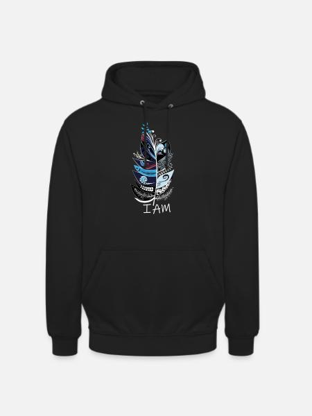 feather - Unisex Hoodie - black