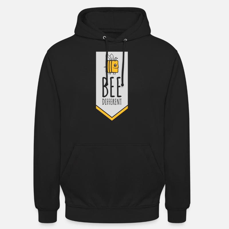 bee citation différente - Sweat-shirt à capuche unisexe - noir