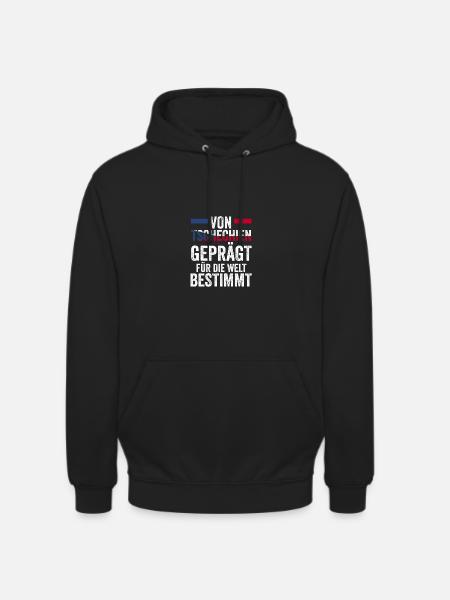 Tchèques République tchèque - Sweat-shirt à capuche unisexe - noir