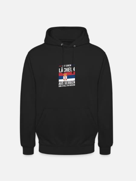 Serbe Serbe Serbie - Sweat-shirt à capuche unisexe - noir