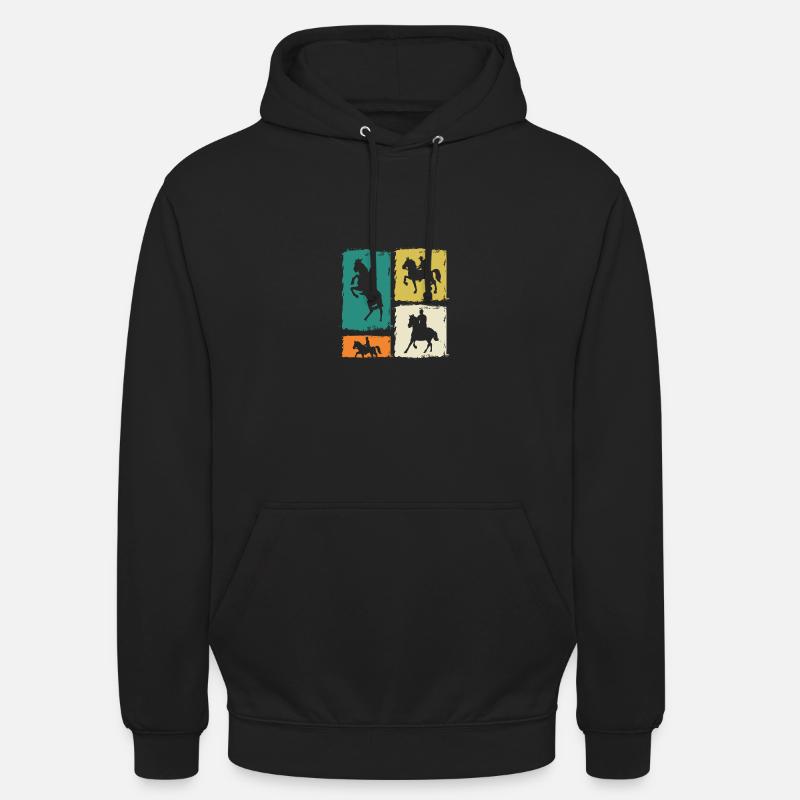 Cheval - Sweat-shirt à capuche unisexe - noir