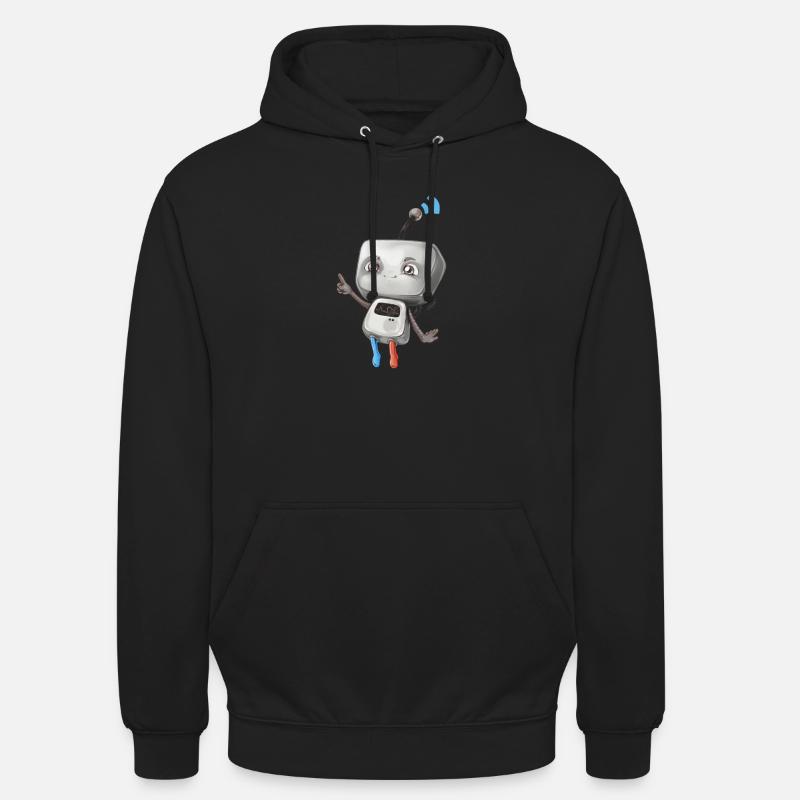 Petit robot - Sweat-shirt à capuche unisexe - noir