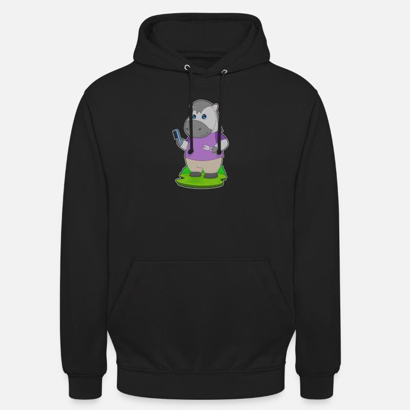Cheval coiffeur Ciseaux Peigne - Sweat-shirt à capuche unisexe - noir