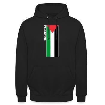 Palestine Drapeau Palestinien T-Shirt - Sweat-shirt à capuche unisexe - noir - Devant - Alina (178cm) & Michal (187cm)