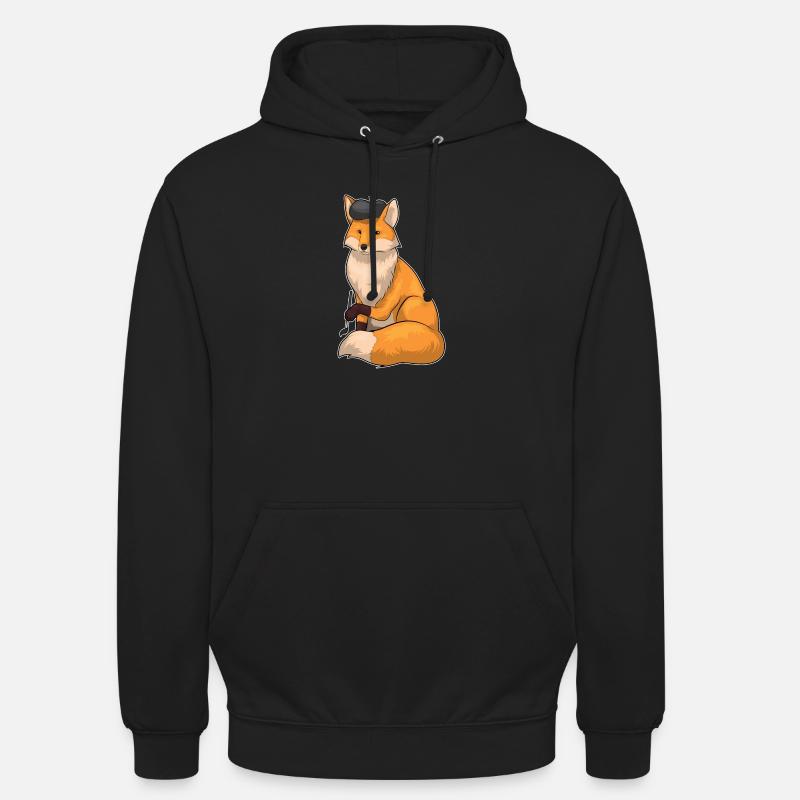 Fuchs Maler Pinsel Malen - Unisex Hoodie - Schwarz
