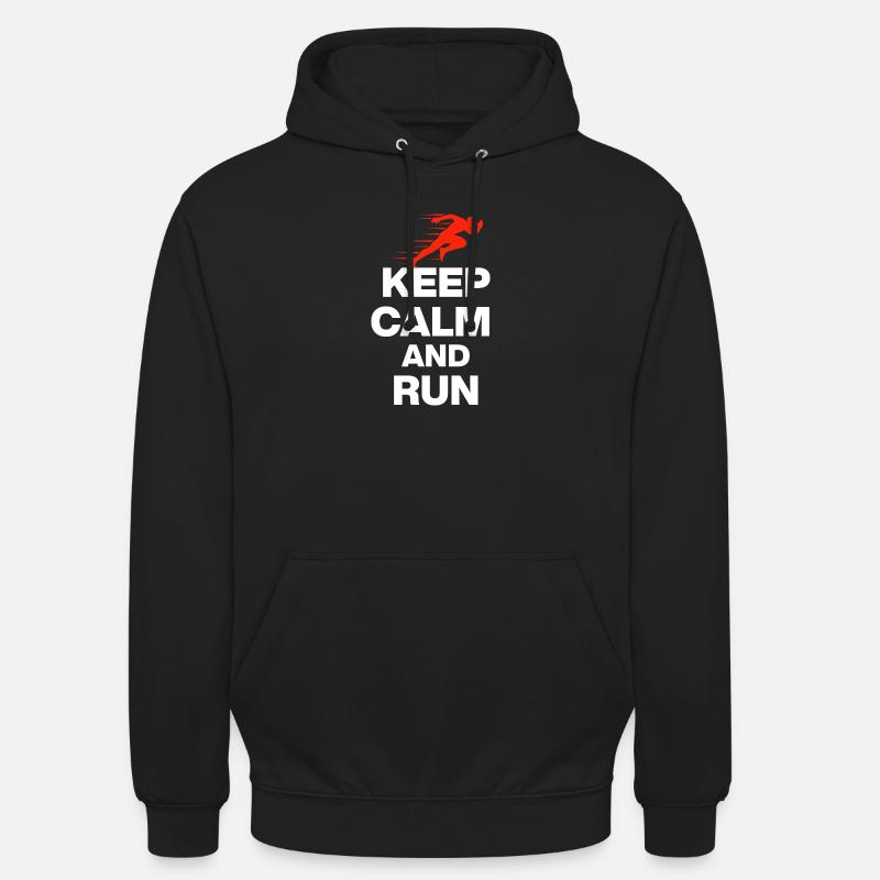 RESTE CALME ET COURS ! - Sweat-shirt à capuche unisexe - noir