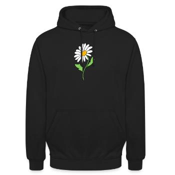 Gänseblümchen - Unisex Hoodie - Schwarz - Vorne - Alina (178cm) & Michal (187cm)