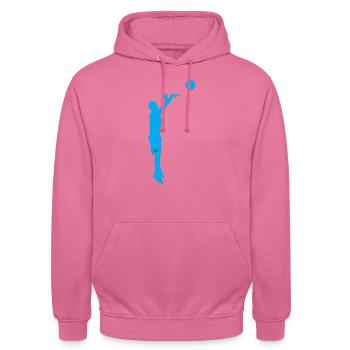 Basketballspieler - Unisex Hoodie - Pink - Vorne - Alina (178cm) & Michal (187cm)