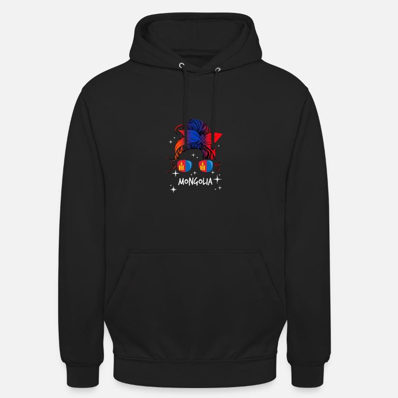 Mongolie - Sweat-shirt à capuche unisexe - noir