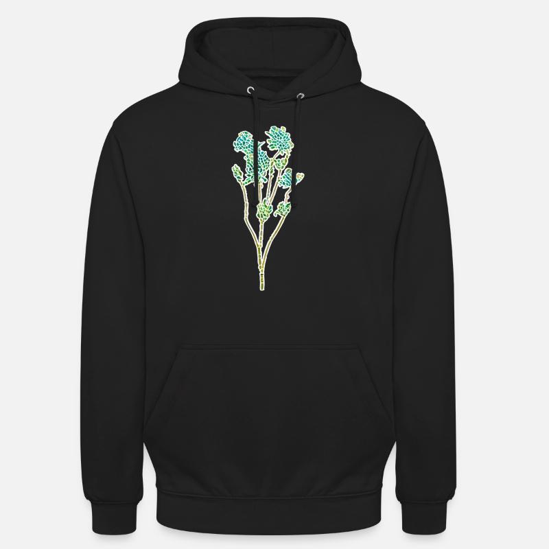Arbuste - mosaïque illustration blanc - Sweat-shirt à capuche unisexe - noir