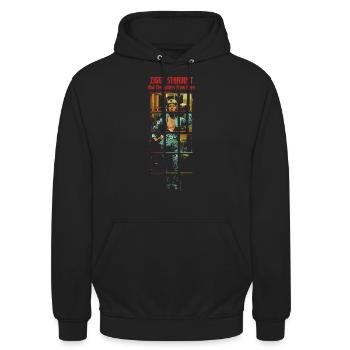 David Bowie Ziggy Stardust Album Cover - Unisex Hoodie - Schwarz - Vorne - Alina (178cm) & Michal (187cm)