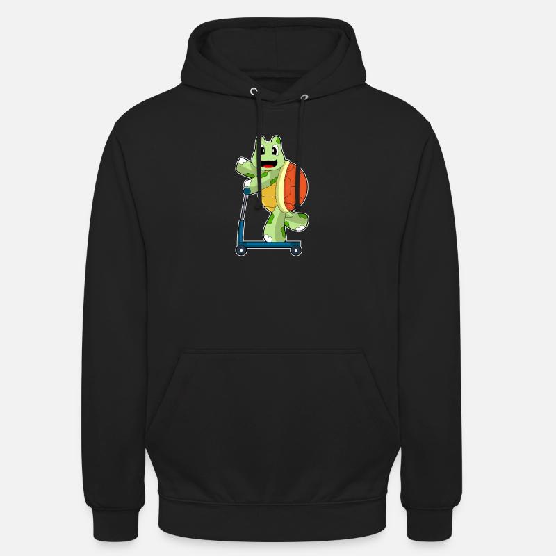 Schildkröte Roller - Unisex Hoodie - Schwarz