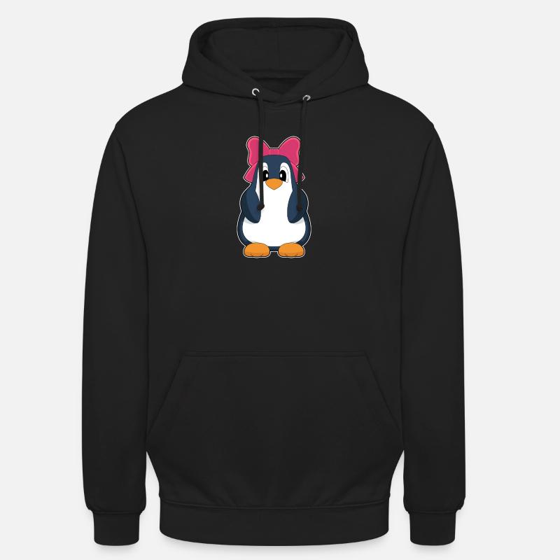 Pinguin Schleife - Unisex Hoodie - Schwarz