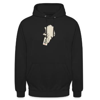 Protest gegen Grönland nicht zum Verkauf stehende Souveränität - Unisex Hoodie - Schwarz - Vorne - Alina (178cm) & Michal (187cm)