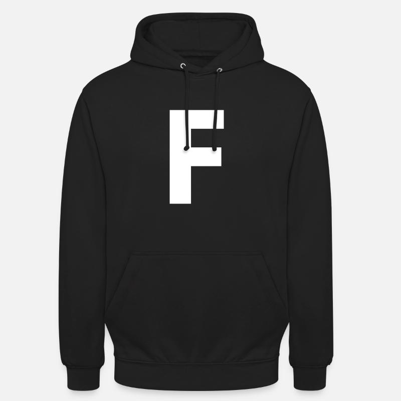 F - Sweat-shirt à capuche unisexe - noir