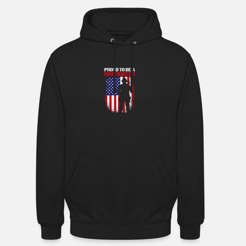 Pompier Pompier - Sweat-shirt à capuche unisexe - noir