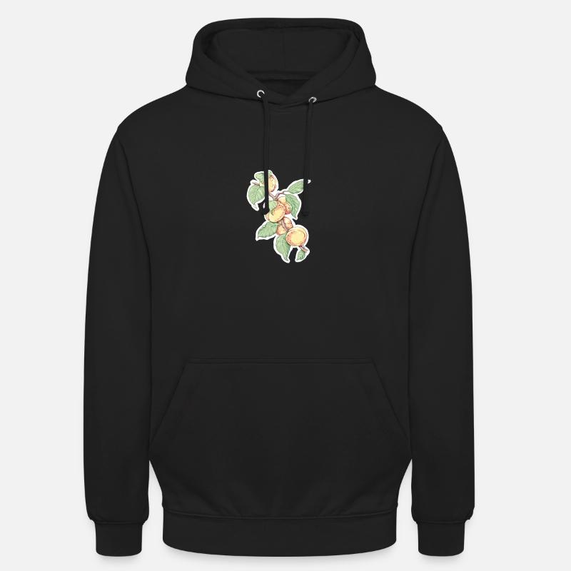 Ein Zweig Aprikosen oder Pfirsiche - Unisex Hoodie - Schwarz
