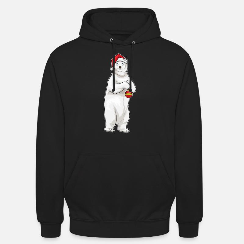 Boule de Noël Ours Polaire - Sweat-shirt à capuche unisexe - noir