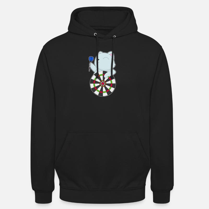 Cible de fléchettes pour chat - Sweat-shirt à capuche unisexe - noir