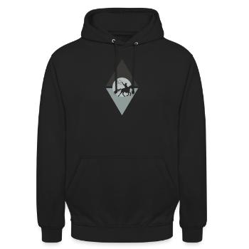 Cowboy Sheriff Rider - Sweat-shirt à capuche unisexe - noir - Devant - Alina (178cm) & Michal (187cm)