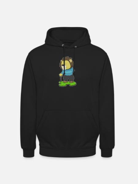 Leo Pensioner Walking Stick - Unisex Hoodie - black