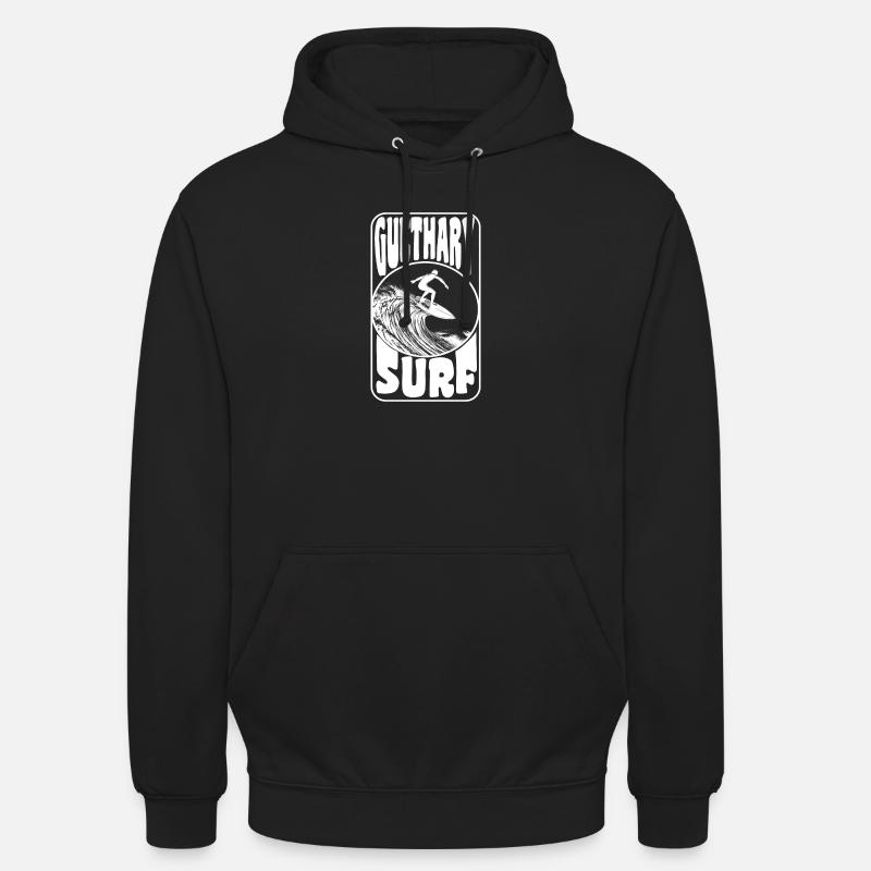 GUETARY - Sweat-shirt à capuche unisexe - noir