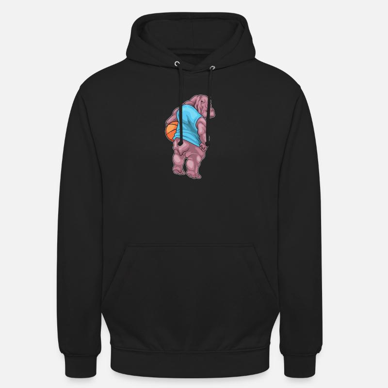Hippopotame Basketteur Basketteur - Sweat-shirt à capuche unisexe - noir