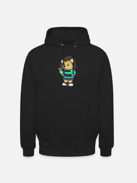 Lion Smartphone - Unisex Hoodie - black