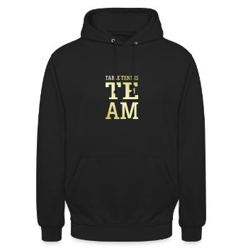 Tisch Tennis Team - Unisex Hoodie - Schwarz - Vorne - Alina (178cm) & Michal (187cm)