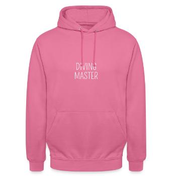 "Diving Master: Dive Deeper, Lead the Way" - Unisex Hoodie - Pink - Vorne - Alina (178cm) & Michal (187cm)