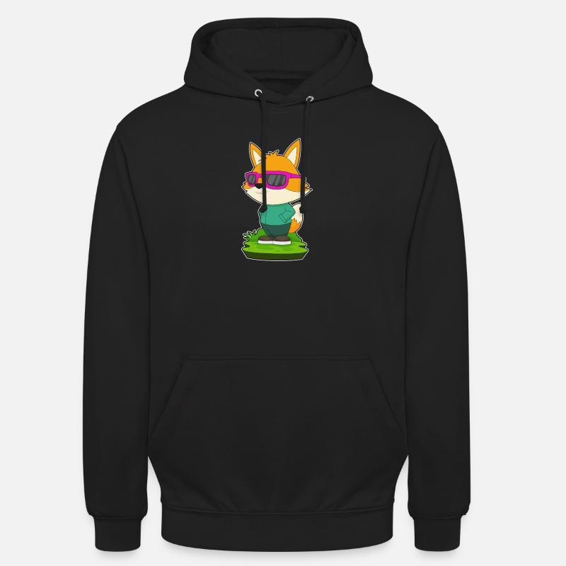 Lunettes de soleil Fox - Sweat-shirt à capuche unisexe - noir