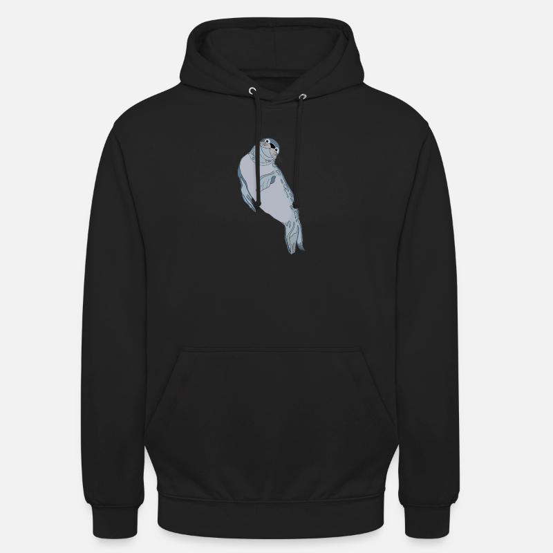 Robbe Seehund - Unisex Hoodie - Schwarz