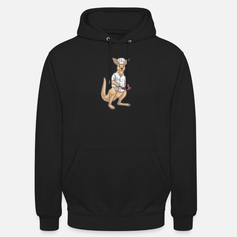 Cuisson de la poêle Kangourou - Sweat-shirt à capuche unisexe - noir