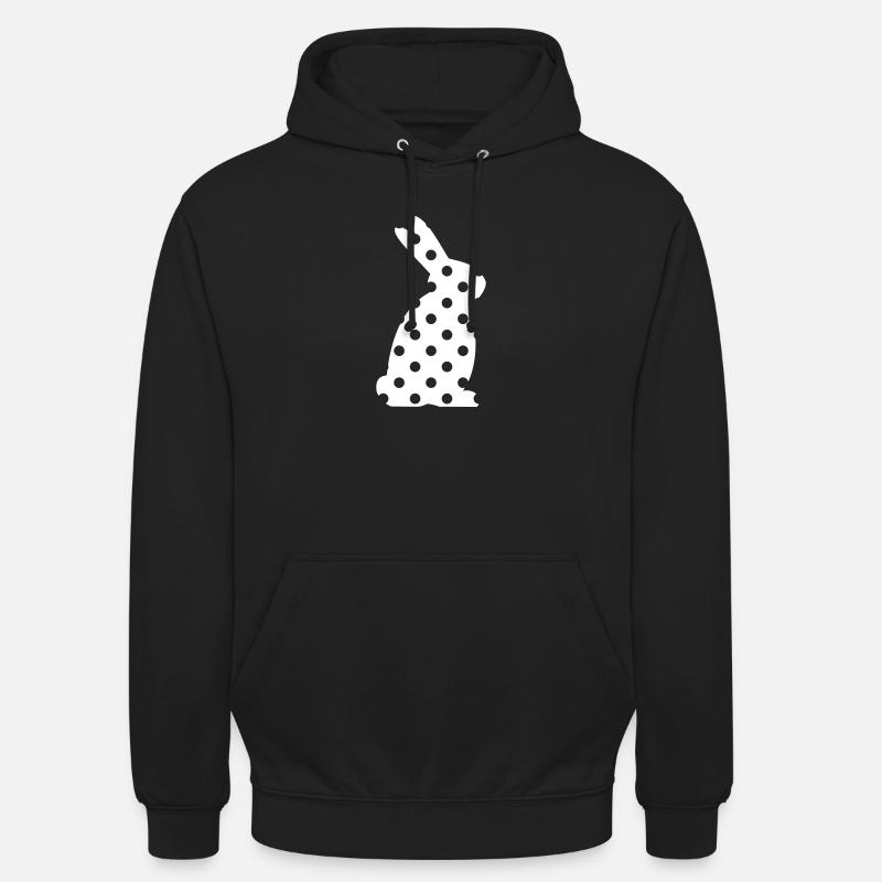 Bunny Dots Easter Gift - Unisex Hoodie - black
