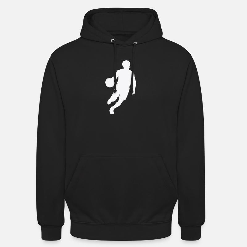 Silhouette de basket sautée - Sweat-shirt à capuche unisexe - noir