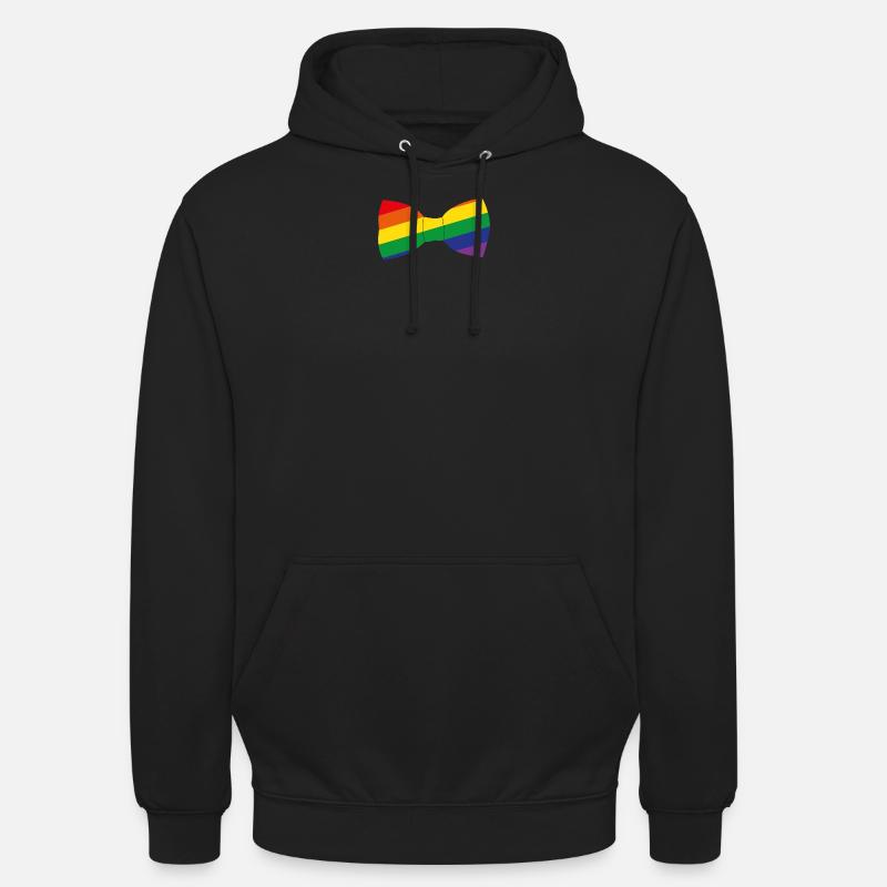 Noeud papillon arc-en-ciel - Sweat-shirt à capuche unisexe - noir