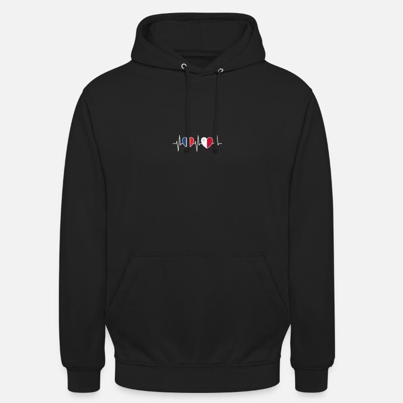 France et Malte Drapeaux maltais - Sweat-shirt à capuche unisexe - noir
