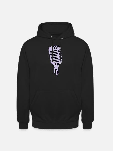 microphone - Sweat-shirt à capuche unisexe - noir