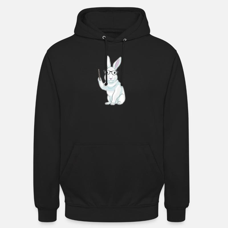 Hase Lehrer Pointer - Unisex Hoodie - Schwarz