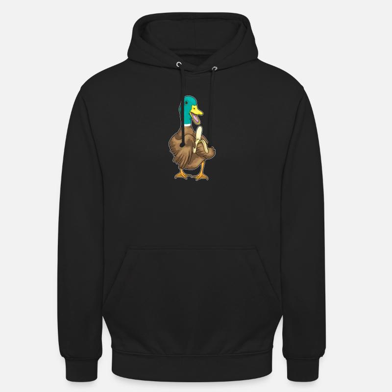Canard Banane - Sweat-shirt à capuche unisexe - noir