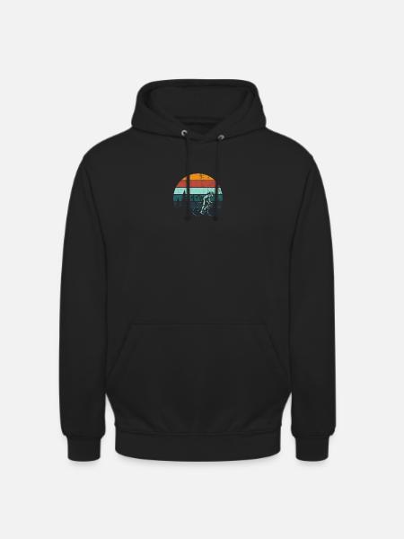 Retro Mountain Rider Sunset - Unisex Hoodie - black