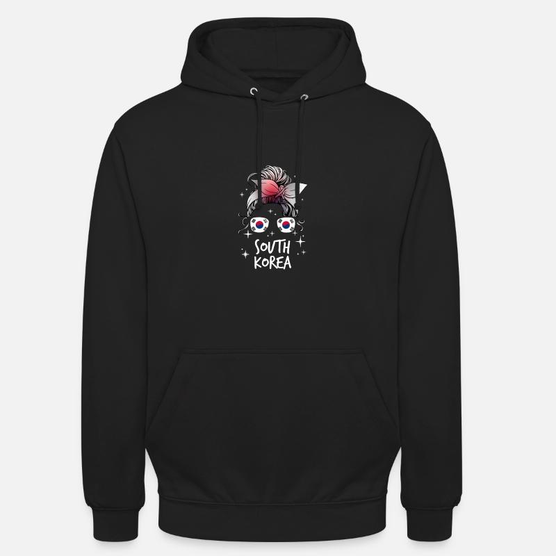 Corea del Sud - Felpa con cappuccio unisex - nero