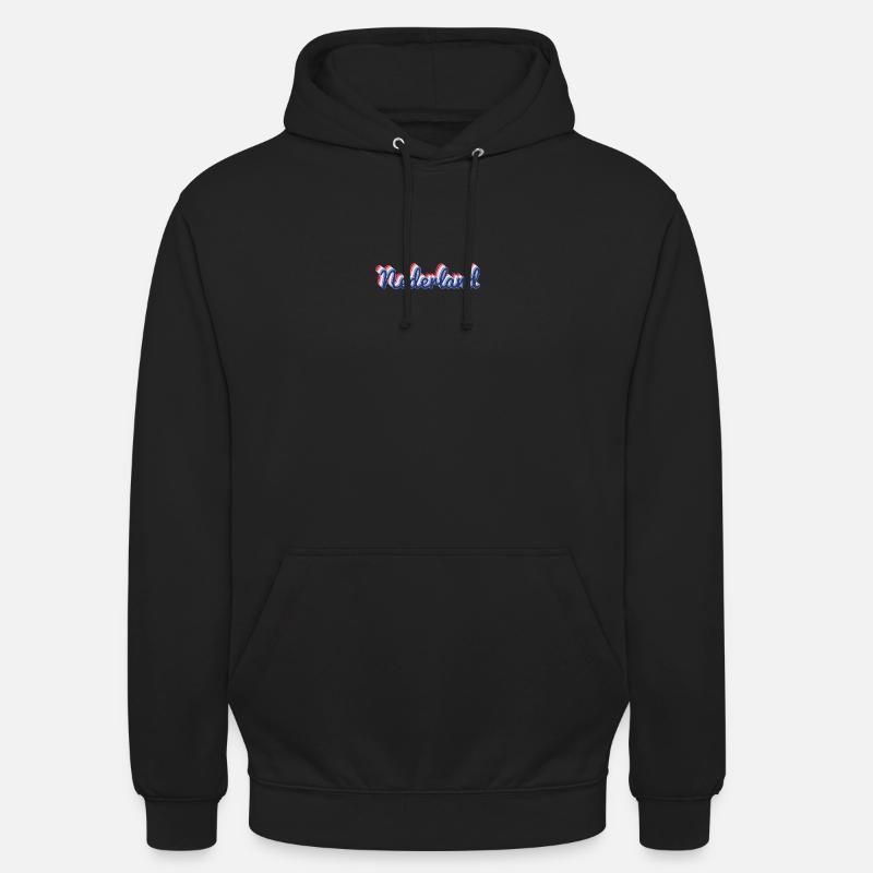 Nederland Script Flagfarben - Unisex Hoodie - Schwarz