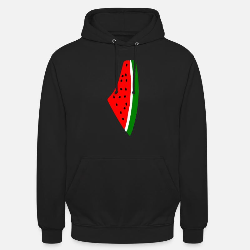 Melon pastèque - Sweat-shirt à capuche unisexe - noir